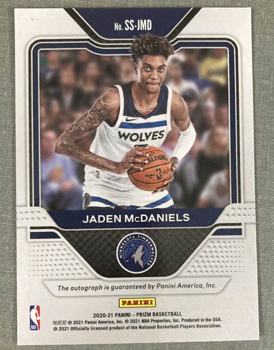 2020-21 Panini Prizm Jaden McDaniels RC Auto Timberwolves
