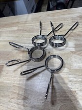 2 Pair of Olympic Barbell Spring Collars - 2  Clip Clamps for Weightlifting