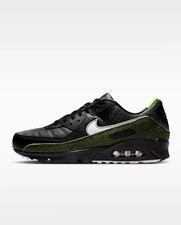 Nike Air Max 90 "Tiempo" Black Voltage Green White IU0523-010 Men Sneakers