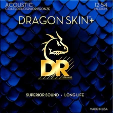 DR Strings Dragon Skin+ 6-String Phosphor Bronze Acoustic Guitar Strings 12 - 54