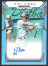 Trejyn Fletcher 2019 Panini Prizm Draft Picks Autos Hyper Carolina Blue #44 /30