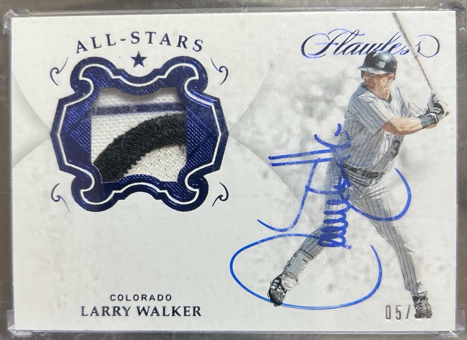 2019 Panini Flawless Larry Walker All Stars Patch Auto 05/10