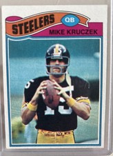 Mike Kruczek   1977 Topps #442 Rookie Card  Pittsburgh Steelers / Boston College