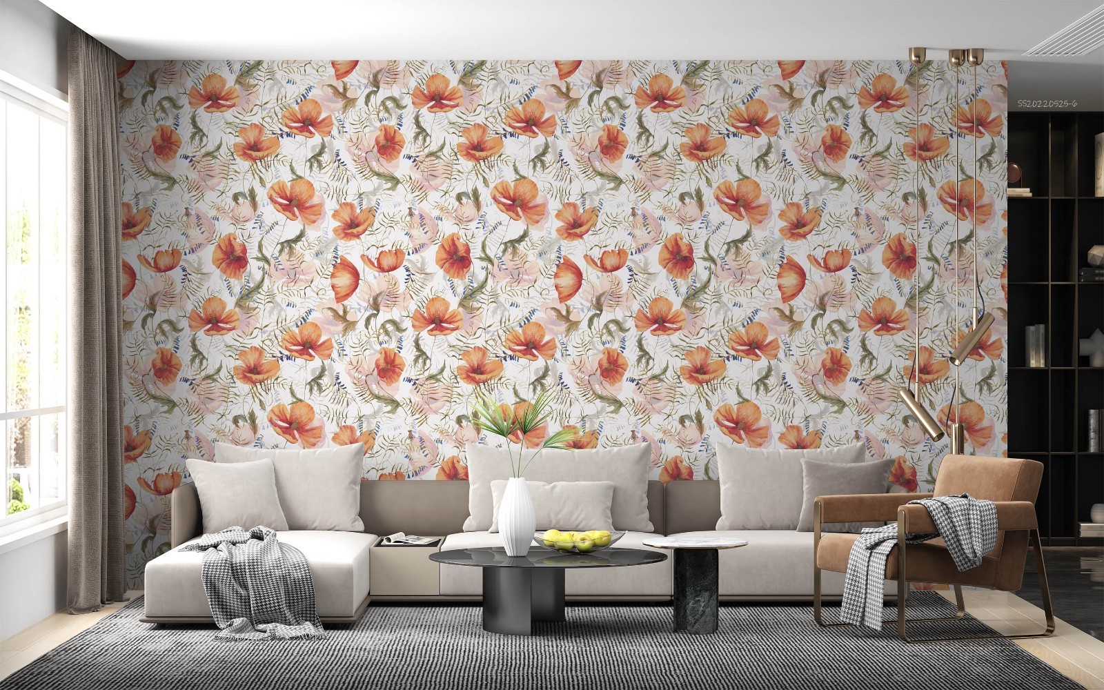 3D Flower Leaves Watercolor Pattern Wall Murals Wallpaper Murals Wall Sticker 11