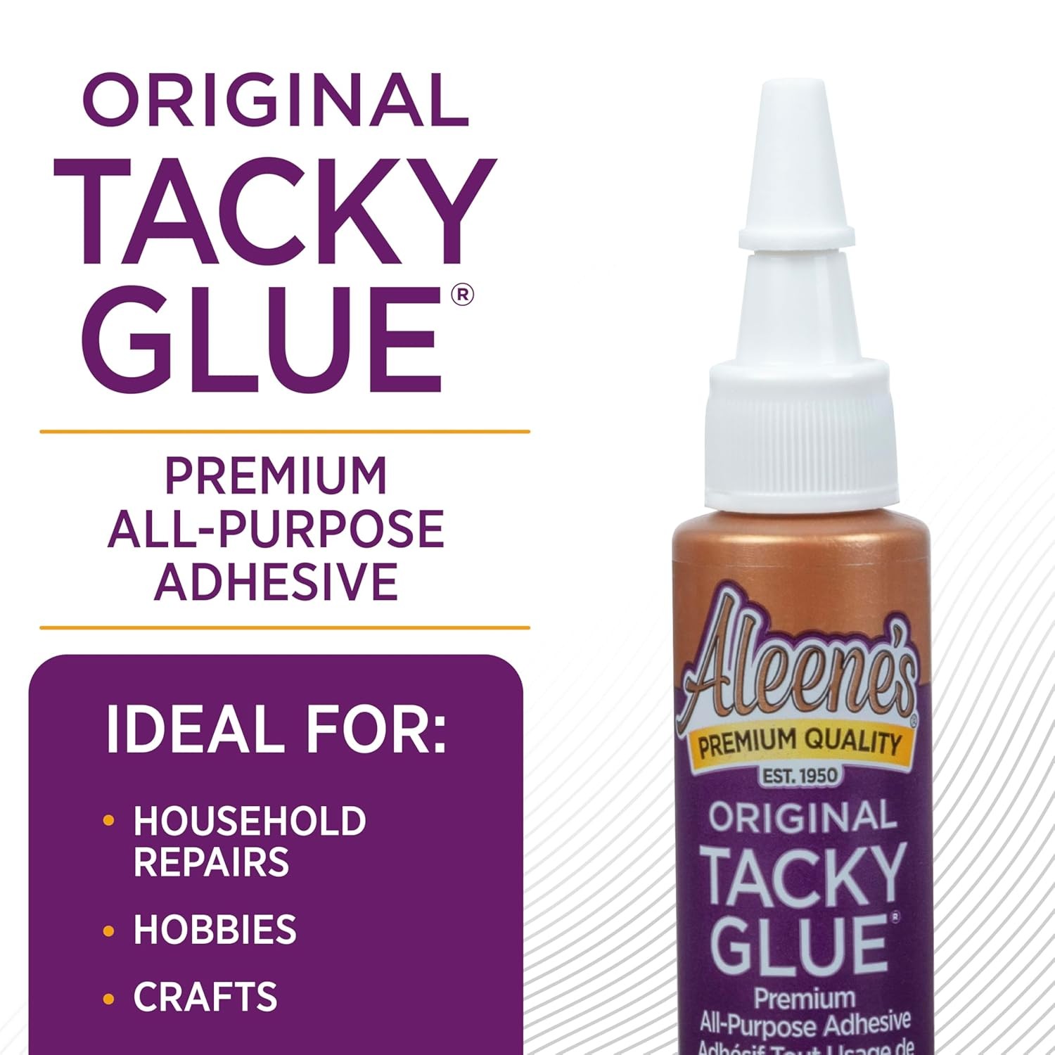 Aleene's Original Tacky Glue Mini-Bottle, All Purpose Adhesive, 0.66 fl oz 