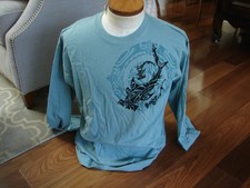 Crazy Shirts Hawaii Long Sleeve T Shirt Size Large Shark Print New