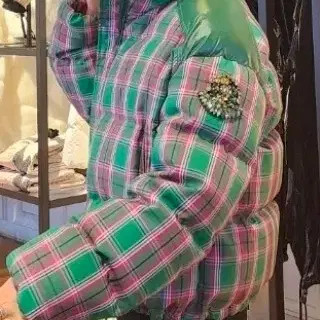 Moncler Check Pattern Padded Jacket, Pre-Owned - image 1