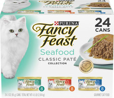 Purina Fancy Feast Seafood Classic Pate Collection Grain Free Wet Cat Food Varie