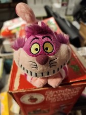 Disney ALICE in Wonderland CHESHIRE Cat Pink Stripe Plush 7 Inch