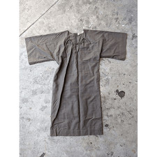 Vintage LANVIN khaki dress kimono sleeves S Women's
