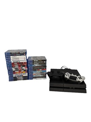 Sony PlayStation PS4 CUH-1215A Bundle-Controllers, 31 Games, Cables,