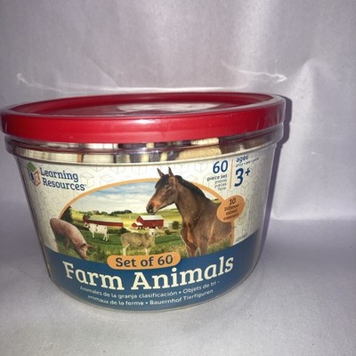 NEW Learning Resources Farm Animals - 60 Pieces, Ages 3+ PreK+