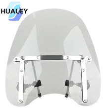 For Honda Kawasaki Suzuki Yamaha Harley 18"x16" Windshield 7/8'' 1'' Handlebar