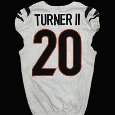 DJ Turner II GAME WORN 10/16/25💪PHOTO MATCHED 📸 Bengals NFL Jersey vs Steelers