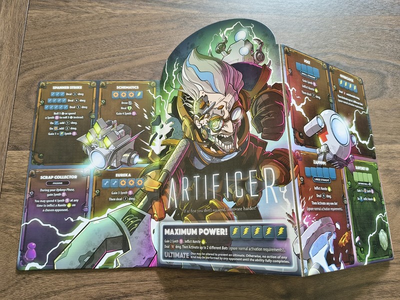 Dice Throne: Artificer Alternate Art Player Board, Excellent Condition, 100%