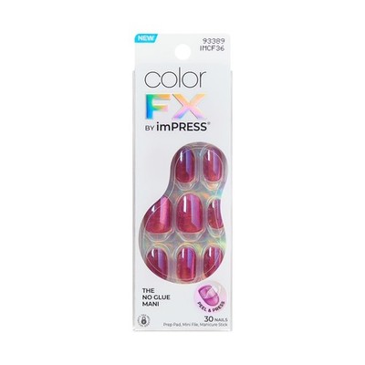 Short Oval Press on Fake Nails with Glue, Pink False Nails, 30 Count