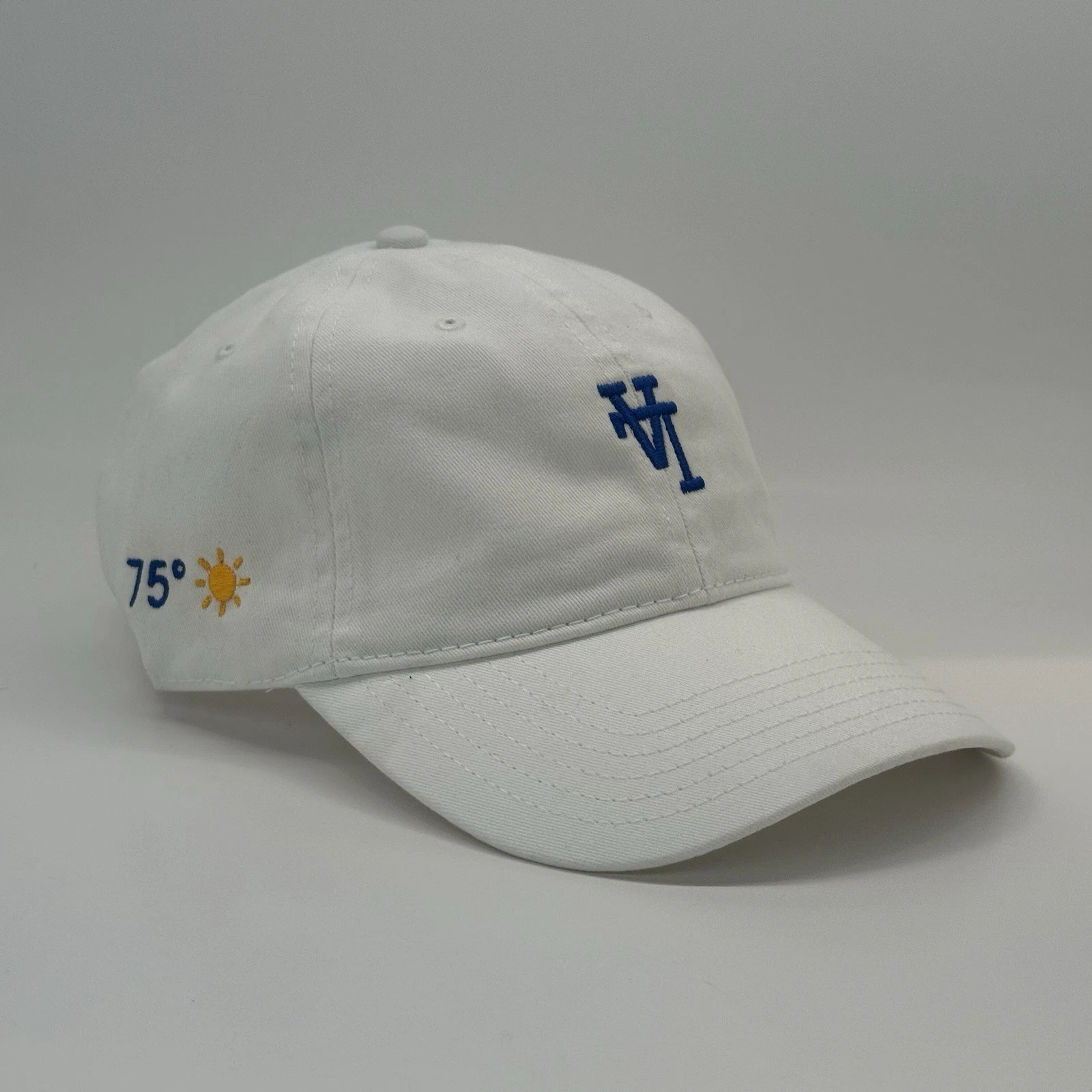 LA Forecast 75° Sunny Dad Hat – White Strapback
