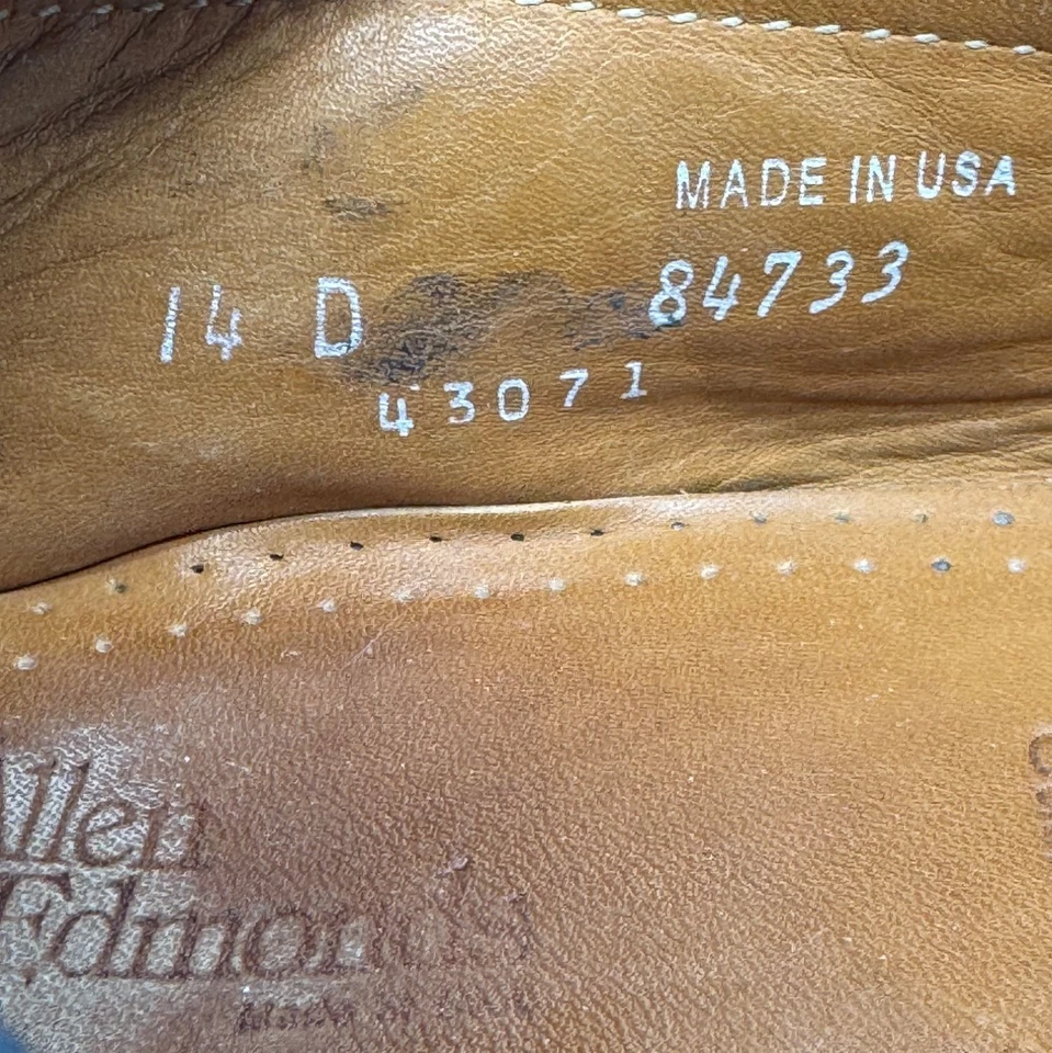 Allen Edmonds Castine Mocasines de Conducción Zapatos Sin Cordones Talla 14D Cuero Negro Informal Foto 3 de 4