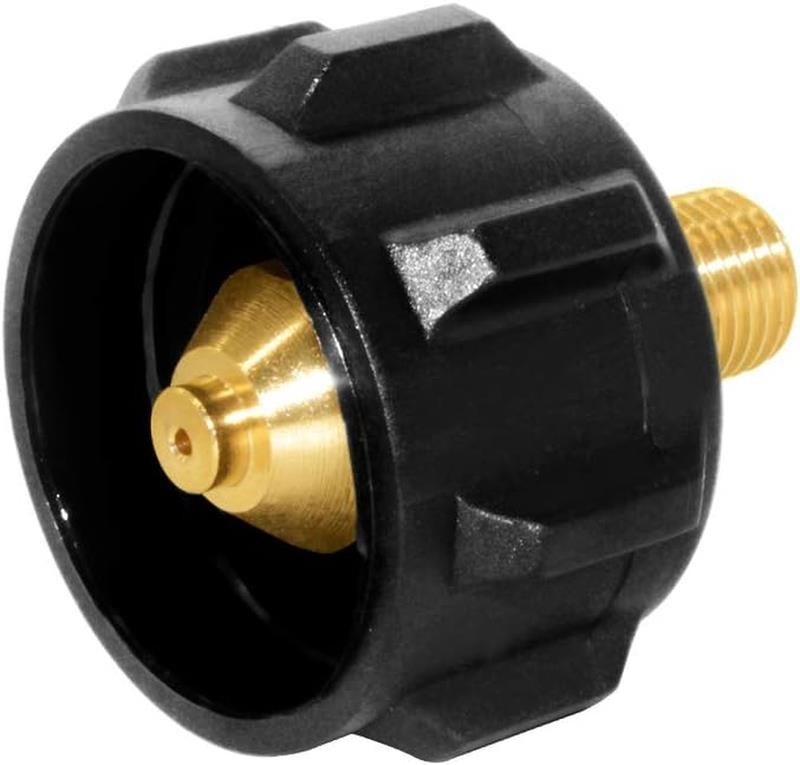 QCC1 Propane Gas Fitting Adapter with 1/4 Inch NPT Male Pipe Thread, Soild Brass