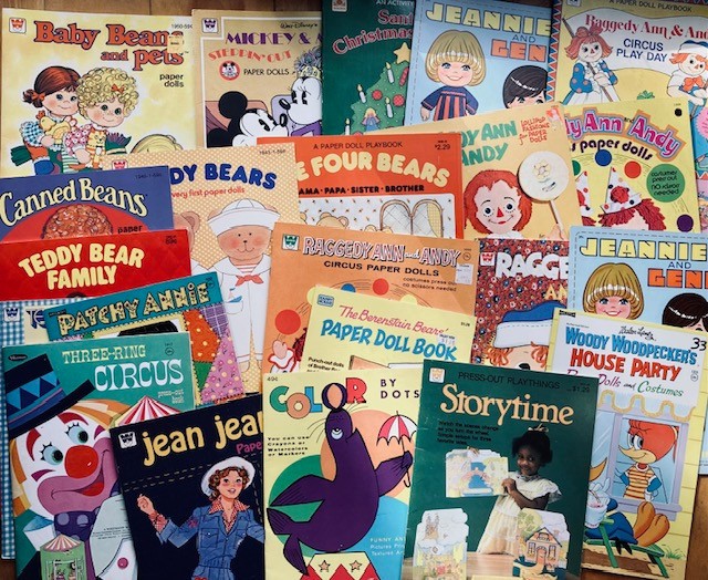 23 Vintage Paper Doll/Punch-Out/Activity Books 1968-83 Woody/Xmas/Mickey&Minnie+