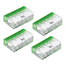 5 Port Electrical Lever Nuts, 5 Conductor AWG 12-24 Transparent Body Splicing...