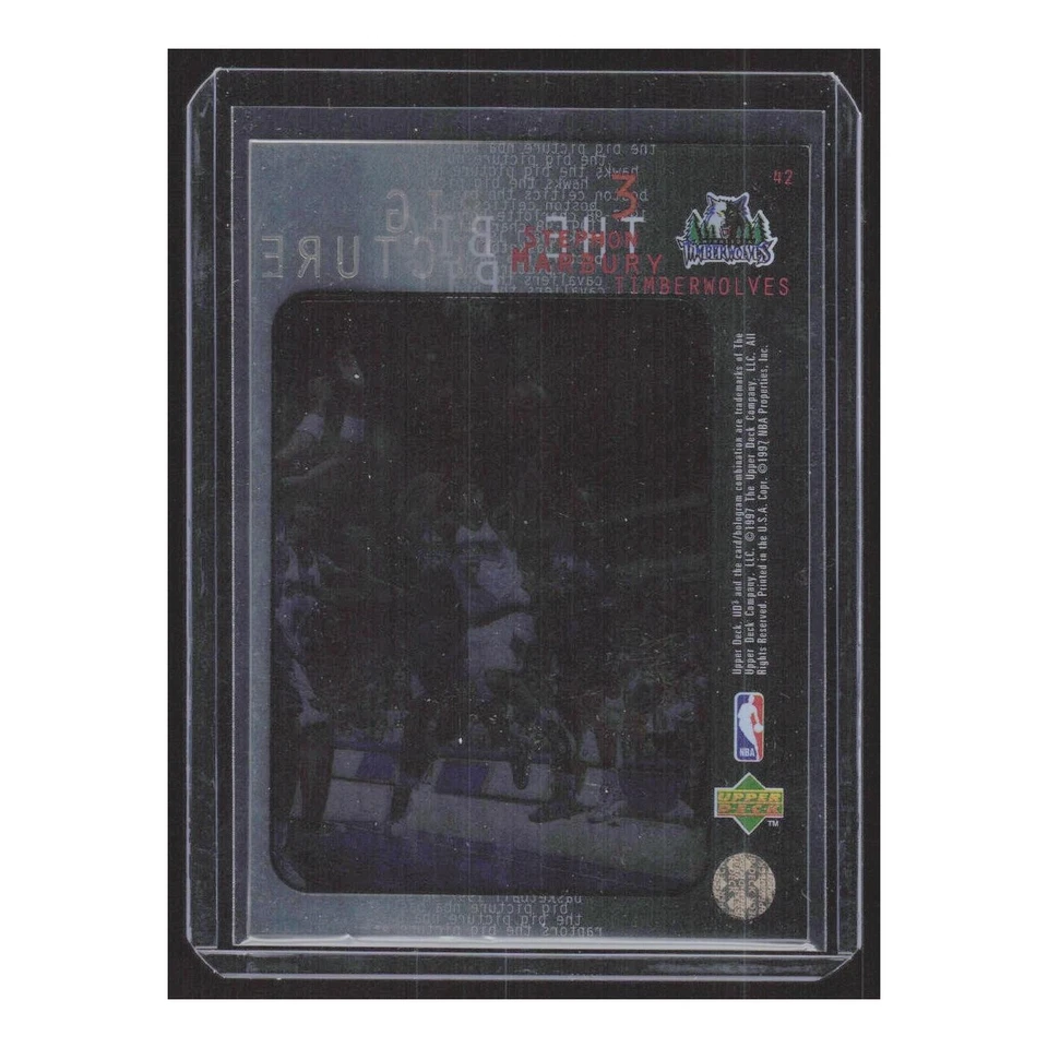 1997 Upper Deck Ud3 Stephon Marbury Timberwolves #42 - Image 2 of 3