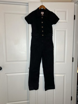 Show Me Your Mumu Women's Everhart Black Denim Jumpsuit Women M Short Sleeve