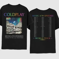 SALE 30% - Coldplay US NASHVILLE MUSIC OF THE SPHERES LIMITED EDITION TOUR TEE