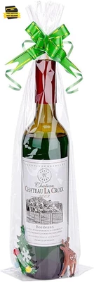 Cellophane Bags 25 Pack, Cellophane Gift Bags, Cellophane Wide Clear Bags for Mu