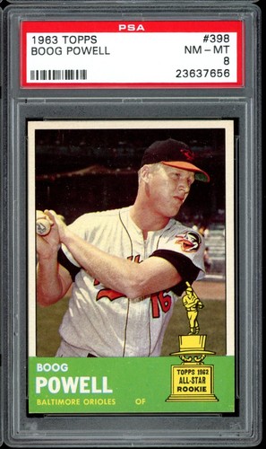 Boog Powell #398 1963 Topps card
