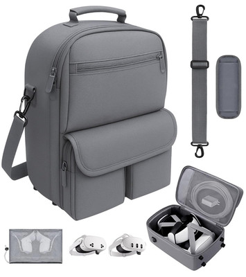 Large Carrying Case for Meta Oculus Quest 3S/3/2, for Bobovr/Kiwi Battery Head S