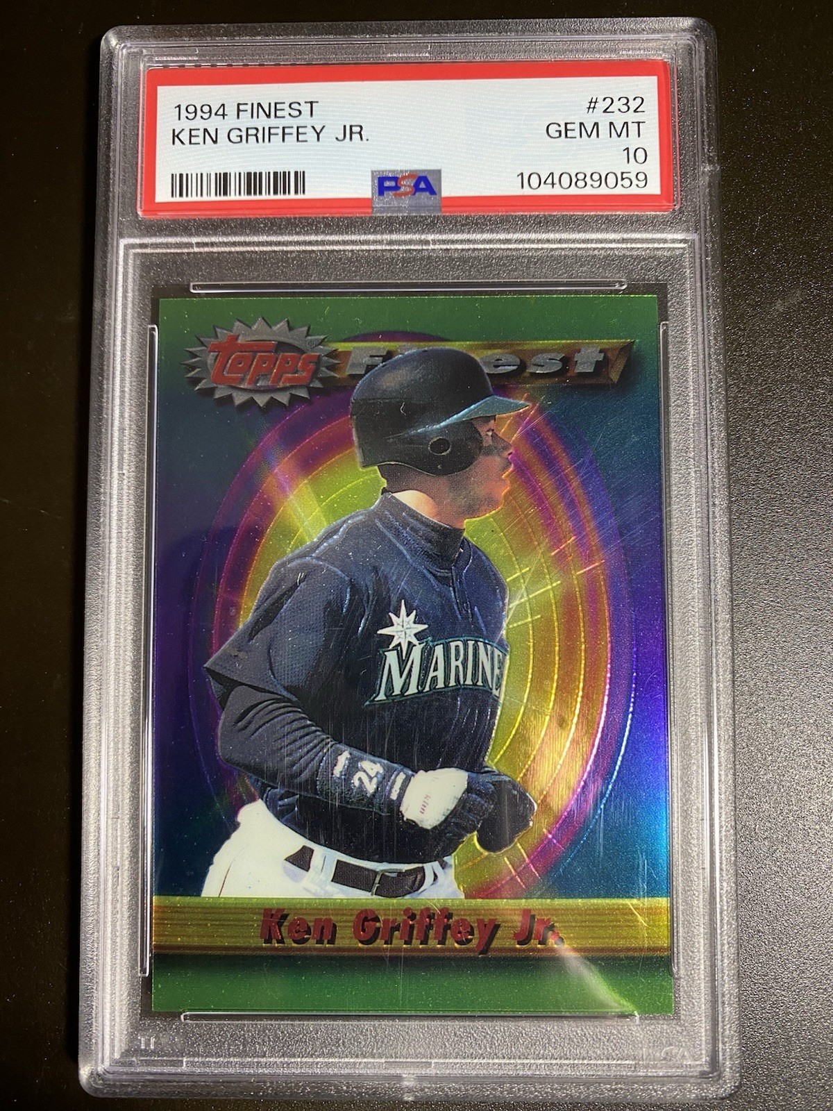 KEN GRIFFEY JR. 1994 TOPPS FINEST BASEBALL #232 PSA 10 GEM MINT SEATTLE MARINERS