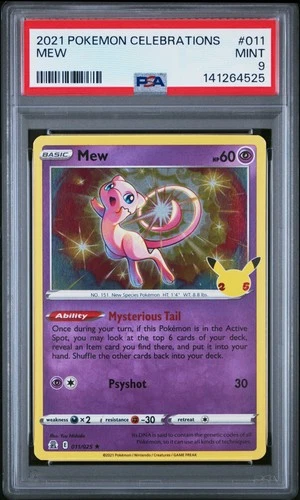 2021 POKEMON CELEBRATIONS #011 MEW PSA 9