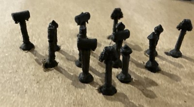 CABOOSE SMOKE STACK / JACK BLACK (15) HO SCALE 3 Different Styles