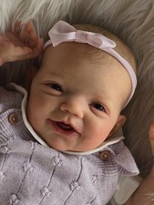 Lifelike 20" Reborn Baby Dolls Adorable Smiling Girl Full Body Vinyl Newborn Toy