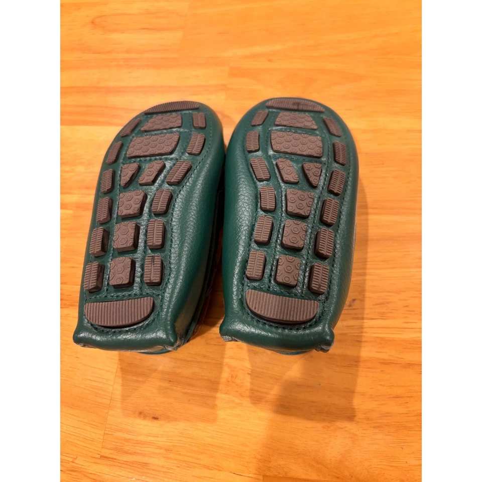 Janie and Jack Nuevos Mocasines de Cuero Mocasines de Conducción Evergreen Niños Zapatos Talla 7 Foto 3 de 4