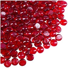 Red Glass Pebbles Vase Filler 5 LBS