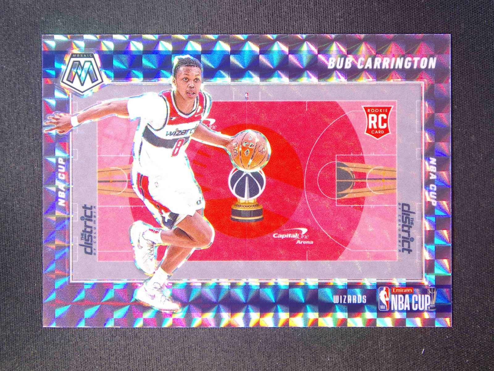2024-25 Panini Mosaic Bub Carrington #3 RC Rookie NBA Cup Prizm