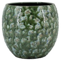 INNA-Glas ÜBertopf Aluran, Gesprenkelt, GrüN, 34Cm, Ø34Cm