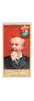 1889 N34 #50 President of Venezuala, Allen & Ginter World's Sovereigns Skimmed