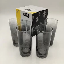 Joy Jolt Star Wars Dark Side Collection 15 FL OZ Drinking Glass’s Set of 4 New