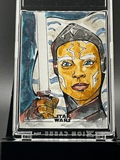Topps Star Wars AHSOKA TANO Silver Foil Sketch Card by Emrah Cildir