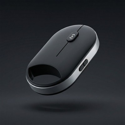 CSL HID Mini Maus kabellos Dual BT 2,4 GHz 7 Tasten Schwarz / Silber