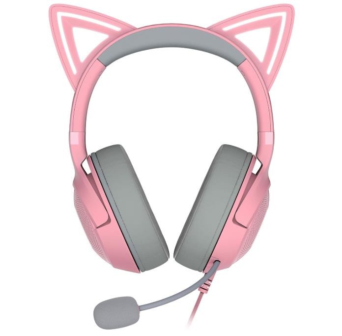 Razer Kraken Kitty V2 Wired Over-Ear Gaming Headset - Quartz Pink