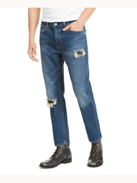 athletic fit tapered jeans