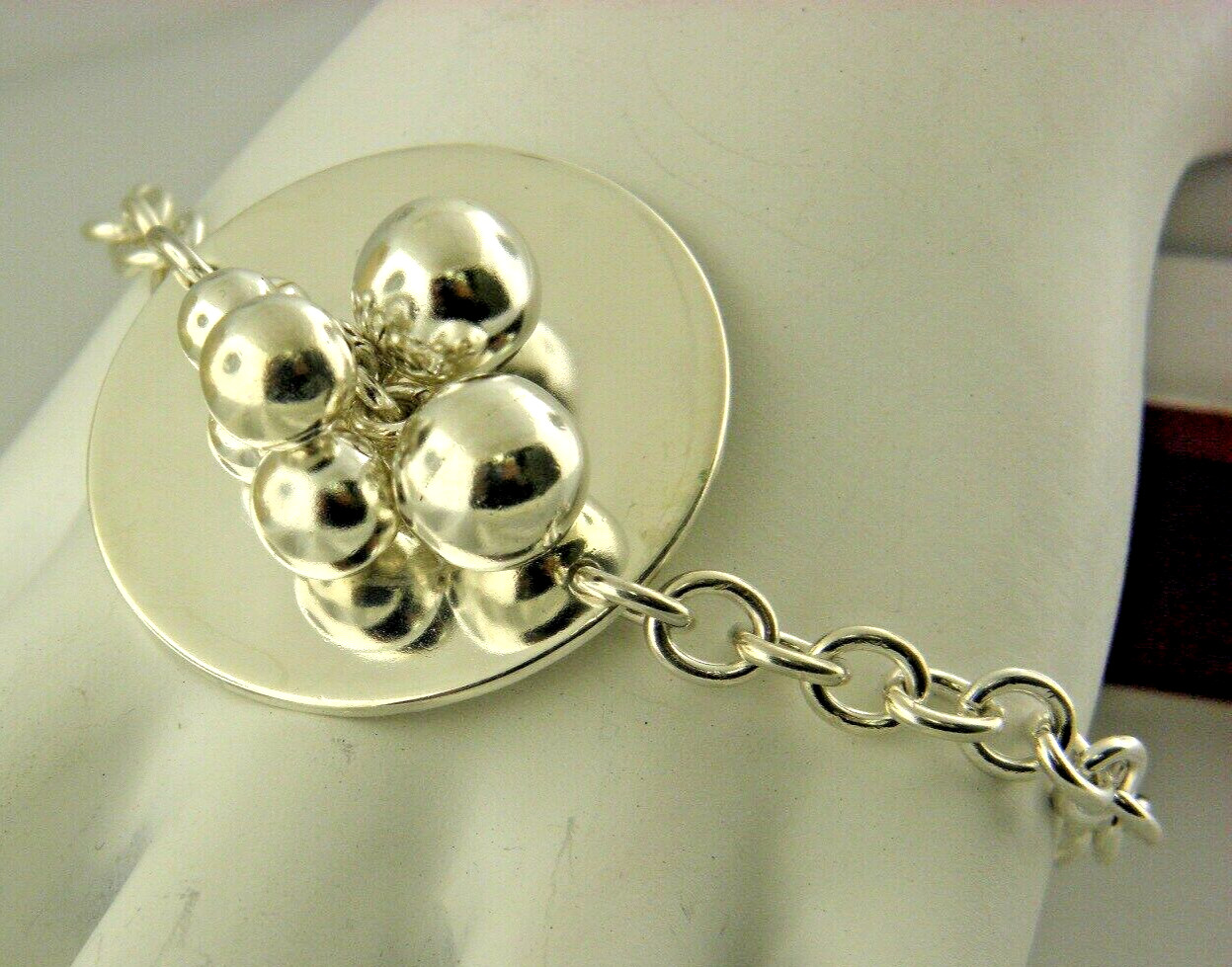 STERLING SILVER STATEMENT CIRCLE BEAD CENTER LINK… - image 10