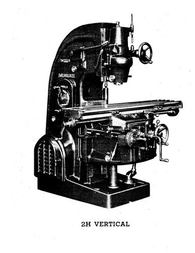 Milwaukee Kearney Trecker Model 2H Vertical Milling Machine Parts Manual *120 - Picture 3 of 8