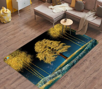 3D Golden Tree O7765 Game Rug Mat Elegant Photo Carpet Mat Romy