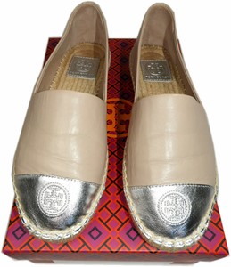 tory burch silver espadrilles