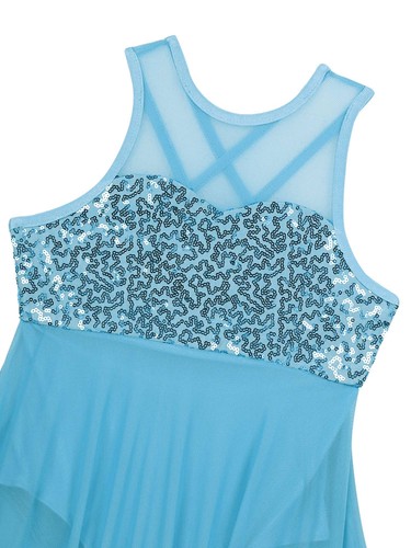 Girls Ballet Lyrical Dance Dress Contemporary Dancewear Sequins Dancing AU - Picture 145 of 165
